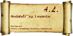 Andaházy Levente névjegykártya