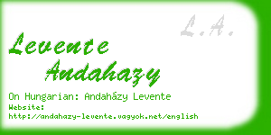 levente andahazy business card